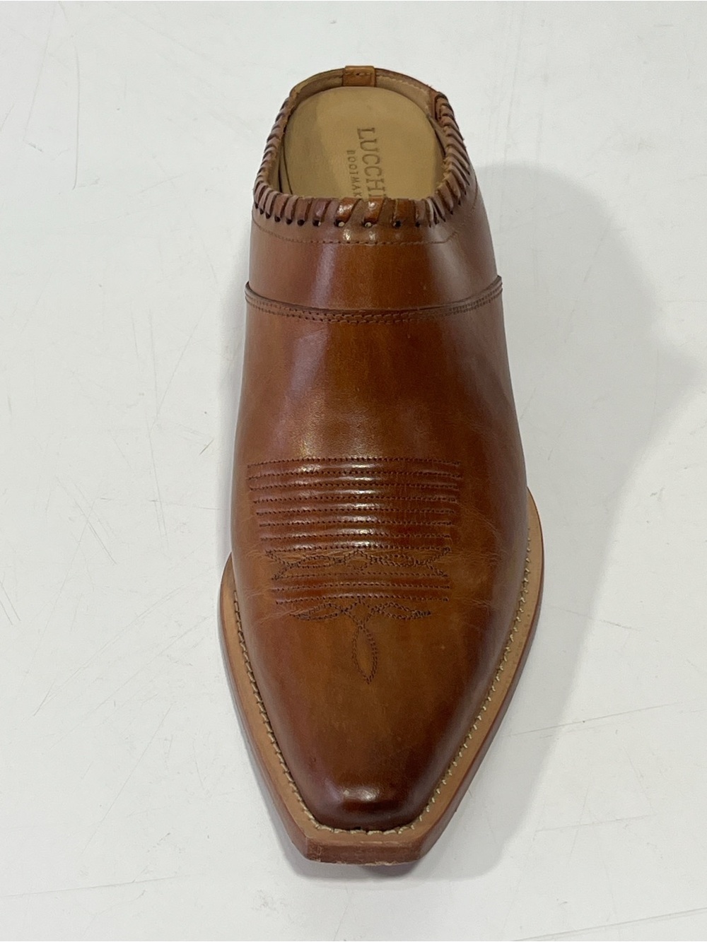 Brown Leather Slip-On Mules - Picture 7 of 15